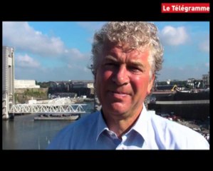 Brest. Descente de la travée du pont de Recouvrance : "étape historique"