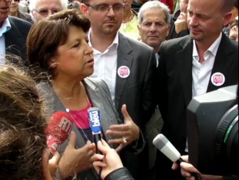 Martine Aubry au sujet de la Bretagne à cinq départements
