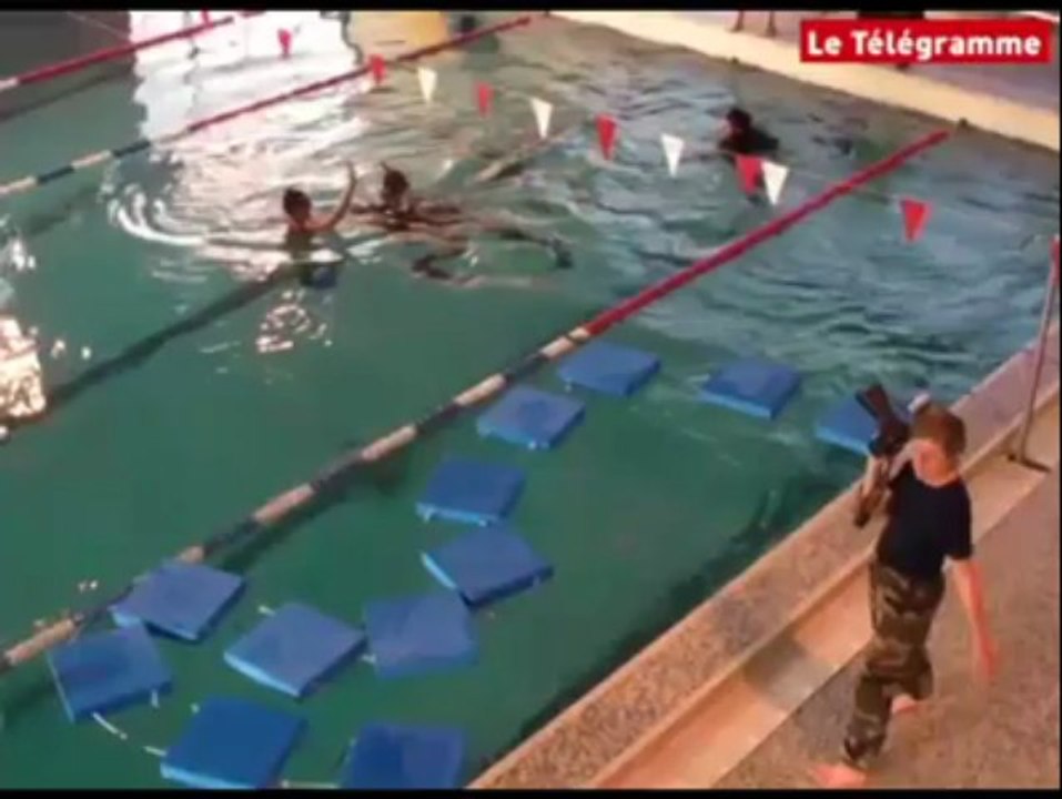 Lorient (56). "Le premier nageur qui pleure paie l'apéro !"