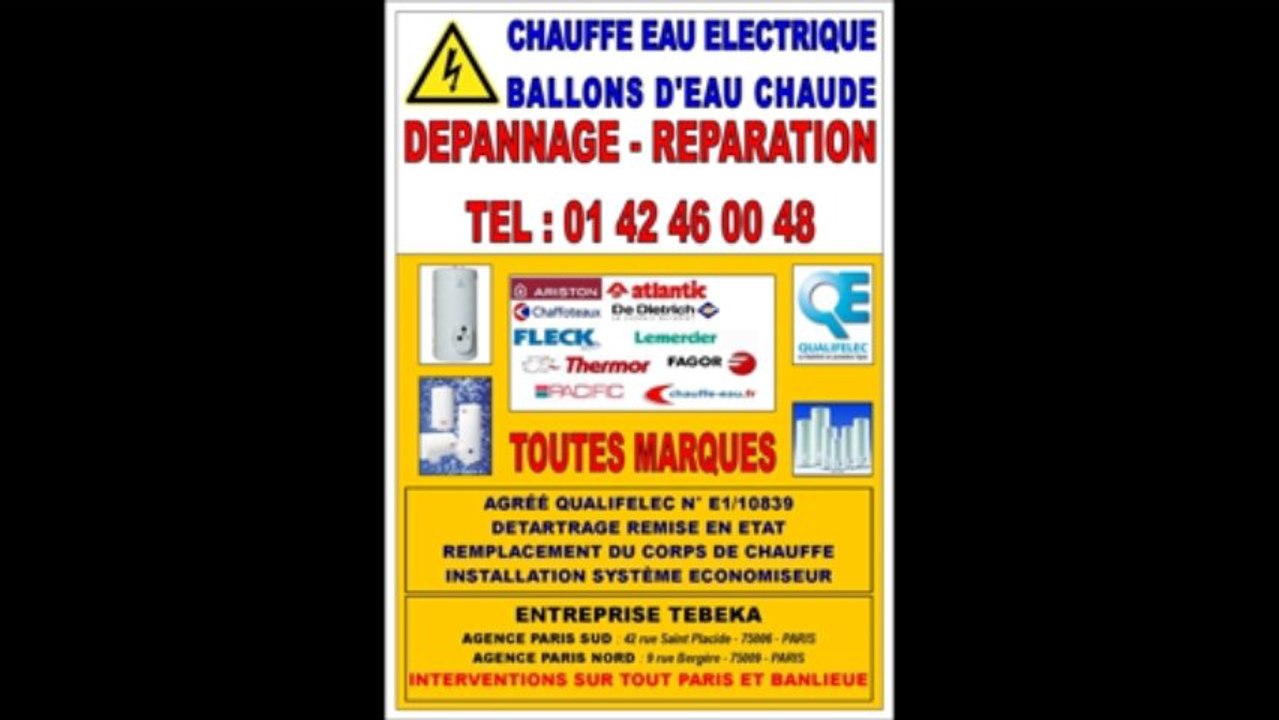 ARISTON PARIS - TEL : 0142460048 - CHAUFFE EAU ELECTRIQUE - SAV DEPANNAGE REPARATION PARIS