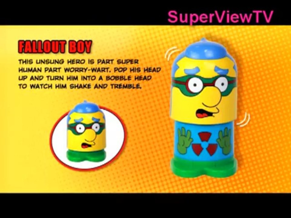 The Simpsons Super Heroes BurgerKing Crown Toys