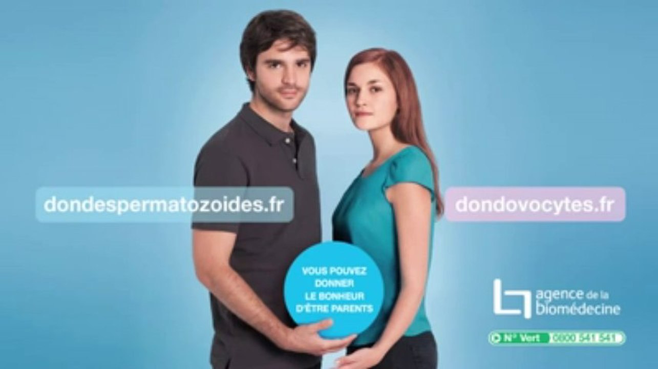 Campagne de sensibilisation au don de spermatozoïdes et d'ovocytes