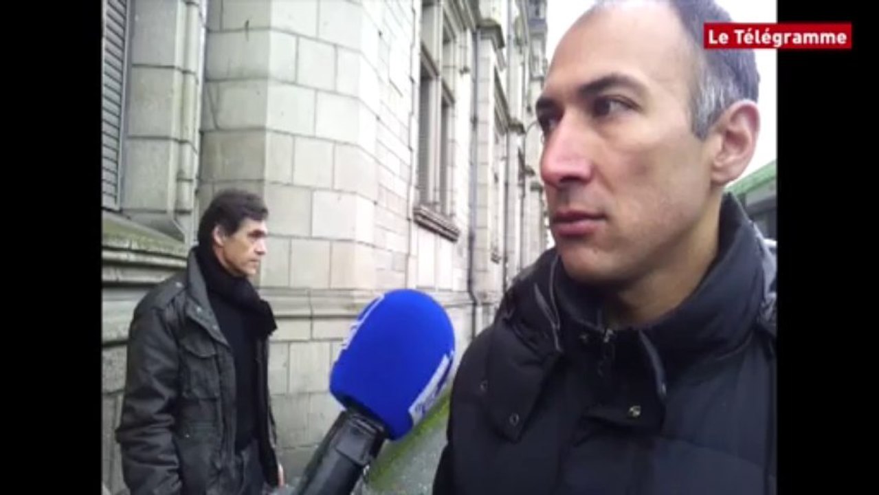 Quimper. Gad : Olivier Le Bras arrivent à la Préfecture