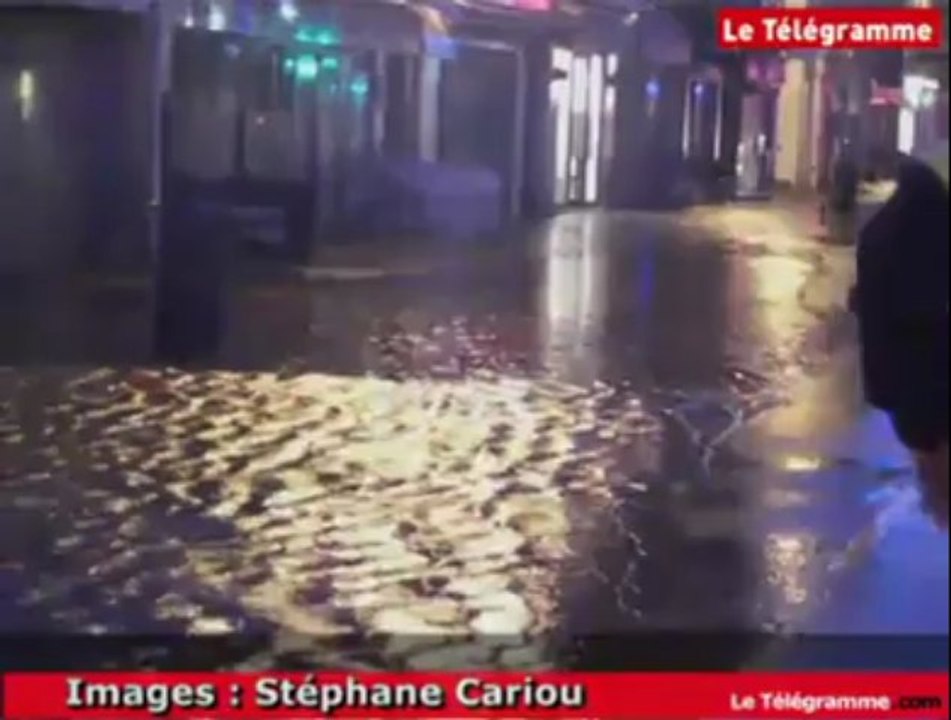 Concarneau. Début d'inondation dûe aux fortes pluies