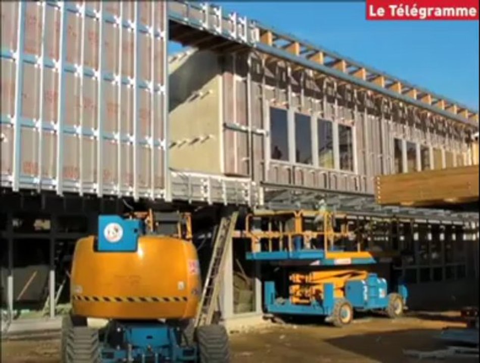 Plescop (56). Visite de chantier du collège public