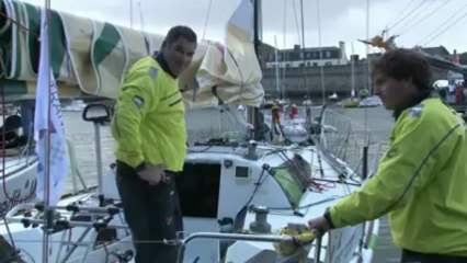 Download Video: Transat ag2r-La Mondiale. Le départ vu des pontons