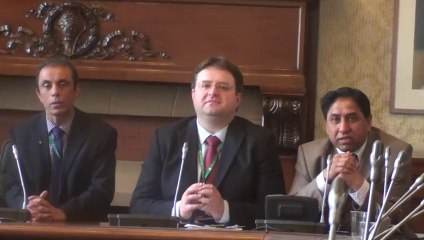 R M Dilawar participating in round Table conference at Glasgow City Council, Scotland