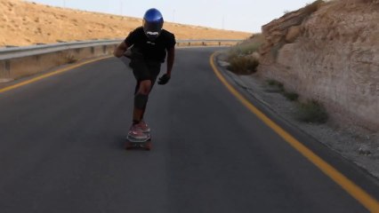 Worst longboard crash ever : Steven Kler hugs a guardrail