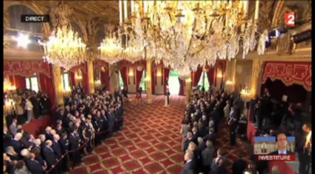 Palais de l'Elysée. Le discours d'investiture de François Hollande