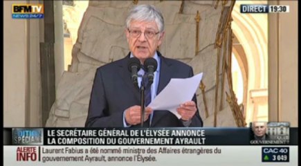 Elysée. L'annonce du gouvernement de Jean-Marc Ayrault