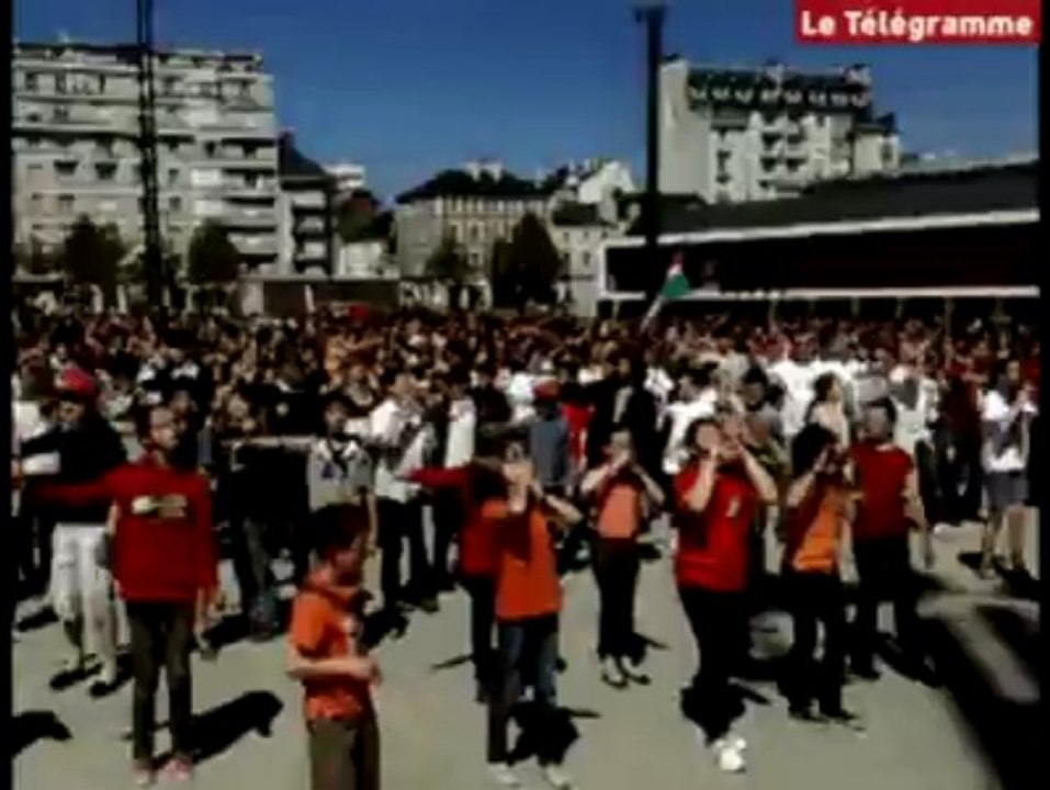 Rennes (35). Flash mob des jeunes catholiques
