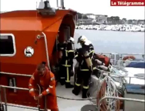 Quiberon (56). Incendie sur un bateau de pêche