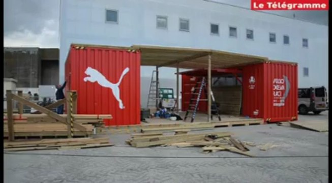 Lorient. Dernières installations au village de la Volvo Ocean Race