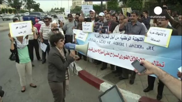 Human rights campaigners demand the release of Moroccan...