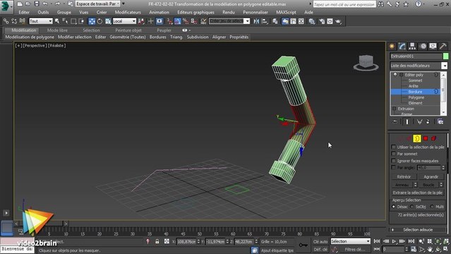 Tutoriel 3ds Max 2014 : Transformation de la modélisation en polygone éditable 3D | video2brain.com