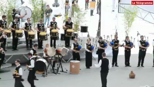 Interceltique. La prestation du Bagad Brieg