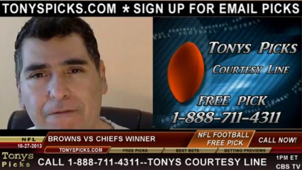Kansas City Chiefs vs. Cleveland Browns Pick Prediction NFL Pro Football Odds Preview 10-27-2013