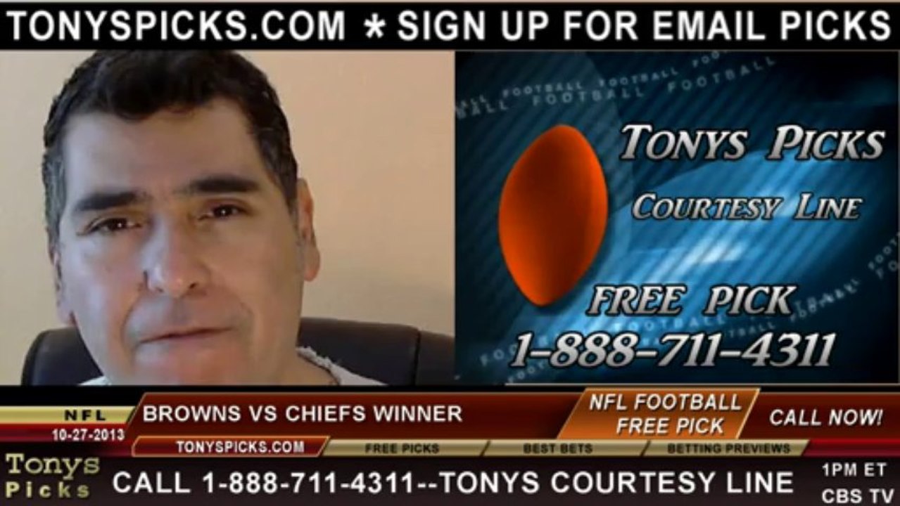 Kansas City Chiefs vs. Cleveland Browns Pick Prediction NFL Pro Football Odds Preview 10-27-2013