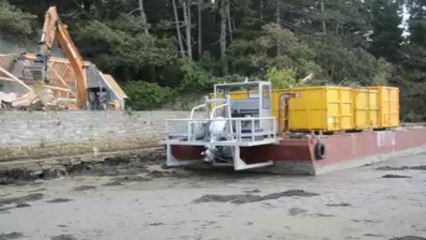 Arradon. La maison du domaine public maritime détruite