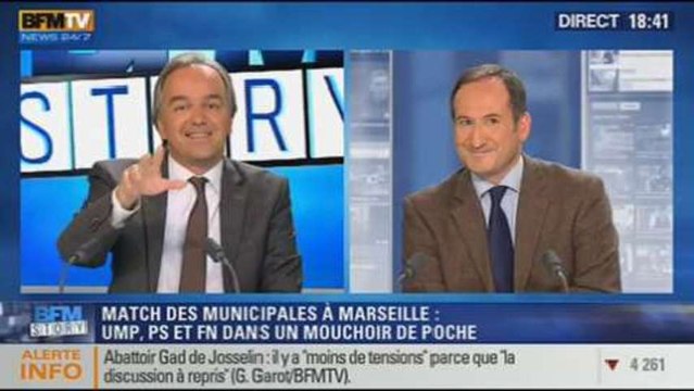 BFM Story: le match des municipales à Marseille: UMP, PS et FN dans un mouchoir de poche - 23/10