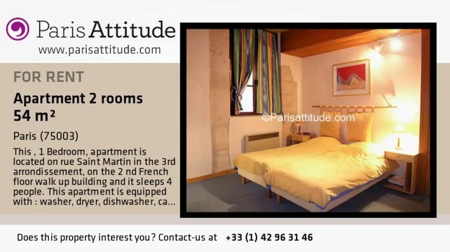 1 Bedroom Apartment for rent - Arts et Métier, Paris - Ref. 225