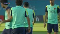 El Barcelona vuelve al entrenamiento tras empate en Milán