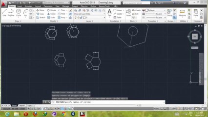 Autocad 2013 tutorial - polygon in hindi Urdu(5_50) By MNRAQ