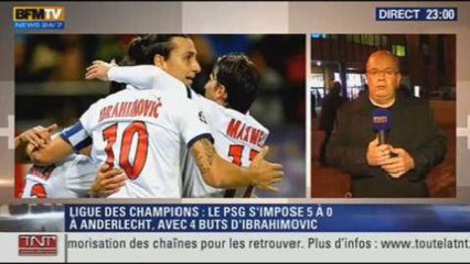 Скачать видео: Le Soir BFM: Ligue des Champions: le PSG a “Zlatané” Anderlecht - 23/10 3/5