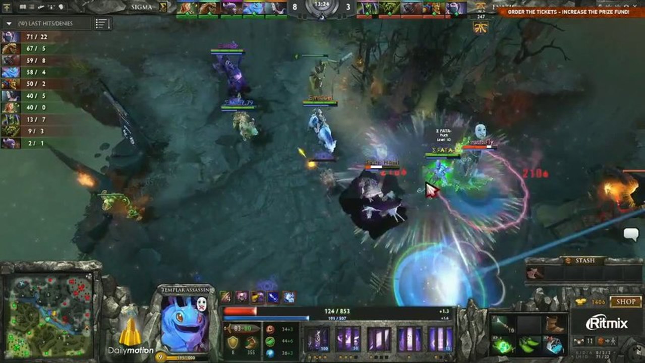 Fnatic EU vs Quantic Gaming Game 1 DOTA 2 Champions League (TobiWan)