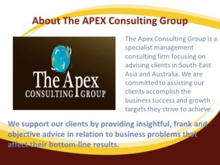 About The APEX Consulting Group