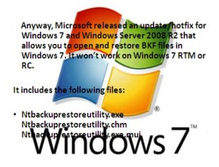 How to View BKF Files In Windows 7