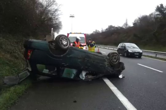 Spectacualire accident sur la RN12