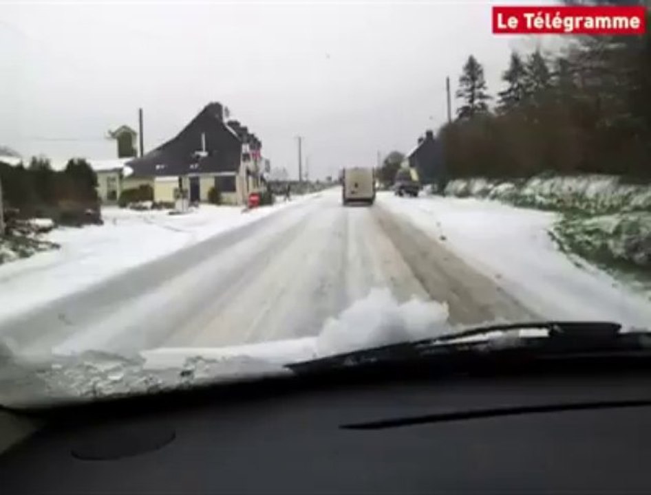 Axe Carhaix-Paimpol. Routes enneigées