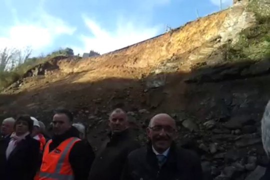 Morlaix. Tests de passage d'un train suite à l'éboulement