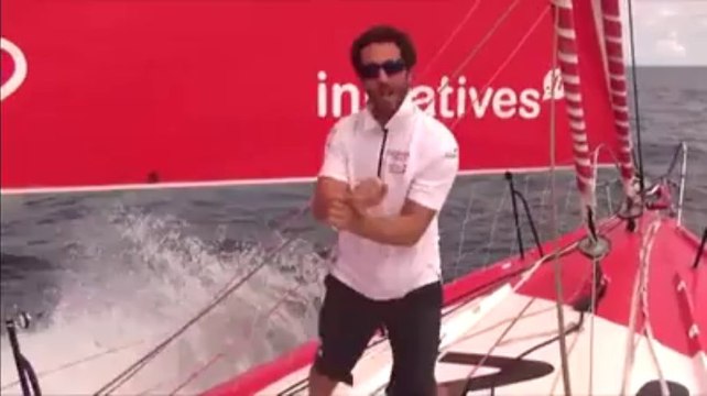 Vendée-Globe. Le gangnam style version De Lamotte