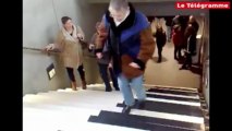 Rennes. Un piano stairs dans les marches du métro