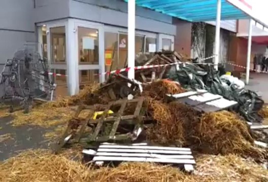 Les dégâts après l'action des producteurs de lait