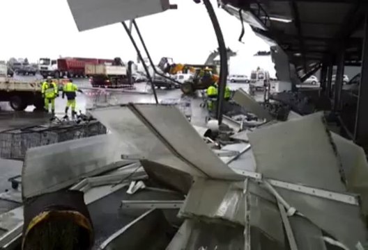 Les dégâts après l'action des producteurs de lait