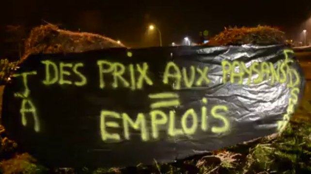 Paysans en colère à Lannion