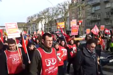 Réforme de l'emploi. Manifestation à Lorient