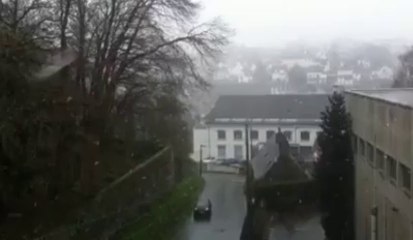 Morlaix. La neige commence à tomber
