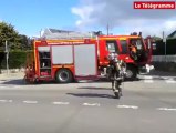 Quiberon. Intervention des pompiers sur un véhicule en feu
