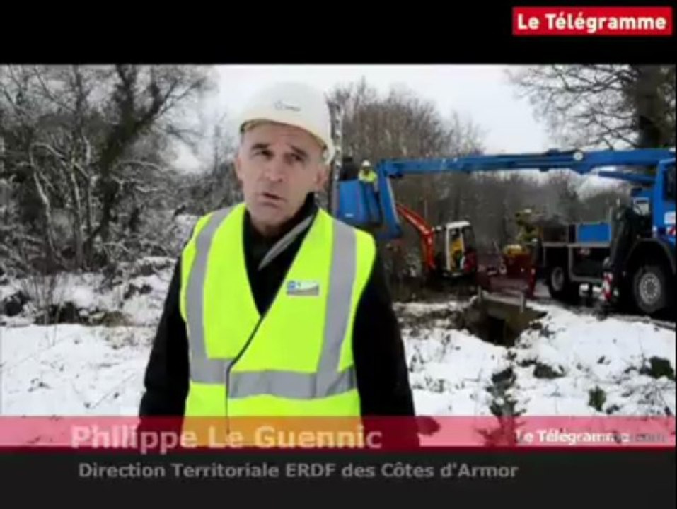 Lignes EDF à terre. Gros chantier dans les Côtes-d'Armor
