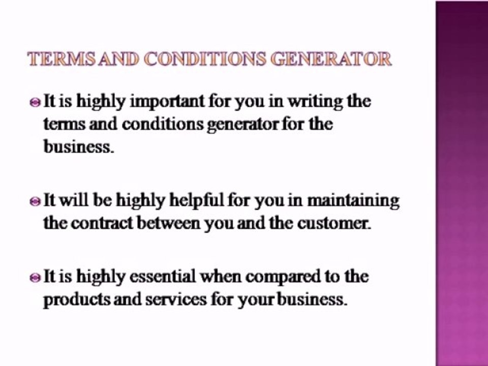 terms and conditions generator