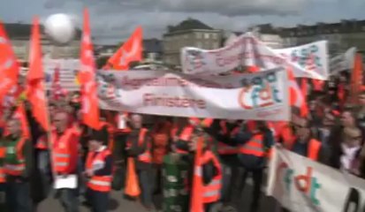 Manif pour Gad, Doux et Boutet-Nicolas à Pontivy