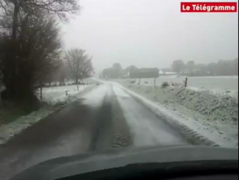 Lannéanou. Route enneigée...en avril!