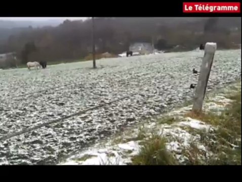 Monts d'arrée. De la neige en avril!