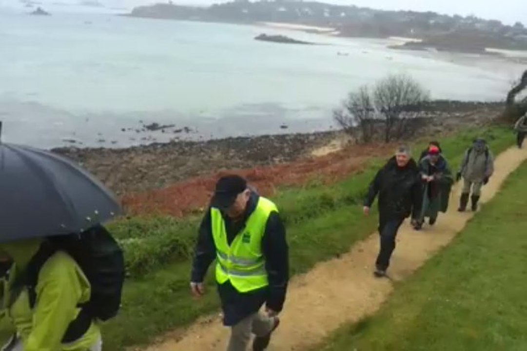 Rando Bretagne : 200 marcheurs sous la pluie à Carantec