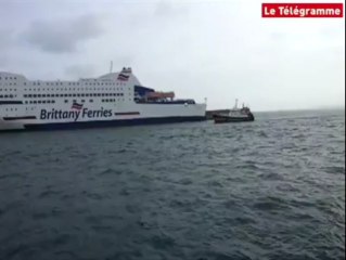 Roscoff (29). Le chalutier le Neway de retour