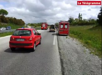 Pleyben. Accident mortel sur la RN 164